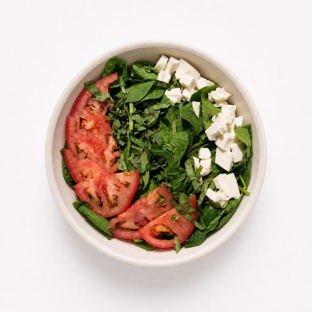 Large Spinach Caprese Salad.